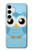 W3029 Cute Blue Owl Case Cover Custodia e Flip Case per Samsung Galaxy S24 Plus