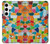 W3391 Abstract Art Mosaic Tiles Graphic Case Cover Custodia e Flip Case per Samsung Galaxy S24 Plus