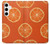 W3946 Seamless Orange Pattern Case Cover Custodia e Flip Case per Samsung Galaxy S24 Plus