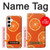 W3946 Seamless Orange Pattern Case Cover Custodia e Flip Case per Samsung Galaxy S24 Plus