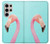 W3708 Pink Flamingo Case Cover Custodia e Flip Case per Samsung Galaxy S24 Ultra