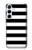 W1596 Black and White Striped Case Cover Custodia e Flip Case per Samsung Galaxy A55 5G