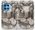 W1681 Steampunk Drawing Case Cover Custodia e Flip Case per OnePlus 12R