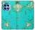 W2377 Turquoise Gemstone Texture Graphic Printed Case Cover Custodia e Flip Case per OnePlus 12R