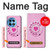 W2847 Pink Retro Rotary Phone Case Cover Custodia e Flip Case per OnePlus 12R