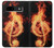 W0493 Music Note Burn Case Cover Custodia e Flip Case per Google Pixel 8a