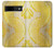 W2713 Yellow Snake Skin Graphic Printed Case Cover Custodia e Flip Case per Google Pixel 8a