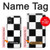 W2492 Black and White Check Case Cover Custodia e Flip Case per Sony Xperia 10 VI