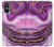 W3896 Purple Marble Gold Streaks Case Cover Custodia e Flip Case per Sony Xperia 10 VI