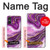 W3896 Purple Marble Gold Streaks Case Cover Custodia e Flip Case per Sony Xperia 10 VI
