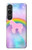 W3070 Rainbow Unicorn Pastel Sky Case Cover Custodia e Flip Case per Sony Xperia 1 VI