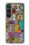 W3879 Retro Music Doodle Case Cover Custodia e Flip Case per Sony Xperia 1 VI