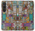 W3879 Retro Music Doodle Case Cover Custodia e Flip Case per Sony Xperia 1 VI
