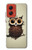 W0360 Coffee Owl Case Cover Custodia e Flip Case per Motorola Moto G Stylus 5G (2024)