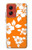 W2245 Hawaiian Hibiscus Orange Pattern Case Cover Custodia e Flip Case per Motorola Moto G Stylus 5G (2024)