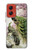 W2773 Peacock Chinese Brush Painting Case Cover Custodia e Flip Case per Motorola Moto G Stylus 5G (2024)