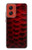 W2879 Red Arowana Fish Scale Case Cover Custodia e Flip Case per Motorola Moto G Stylus 5G (2024)