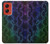 W3366 Rainbow Python Skin Graphic Print Case Cover Custodia e Flip Case per Motorola Moto G Stylus 5G (2024)