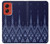 W3950 Textile Thai Blue Pattern Case Cover Custodia e Flip Case per Motorola Moto G Stylus 5G (2024)