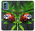 W0263 Ladybug Case Cover Custodia e Flip Case per Motorola Moto G Play 4G (2024)