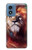 W0691 Leo Paint Case Cover Custodia e Flip Case per Motorola Moto G Play 4G (2024)