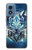 W1135 Wolf with knives Rock Case Cover Custodia e Flip Case per Motorola Moto G Play 4G (2024)