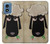 W2826 Cute Cartoon Unsleep Black Sheep Case Cover Custodia e Flip Case per Motorola Moto G Play 4G (2024)