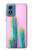 W3673 Cactus Case Cover Custodia e Flip Case per Motorola Moto G Play 4G (2024)