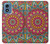 W3694 Hippie Art Pattern Case Cover Custodia e Flip Case per Motorola Moto G Play 4G (2024)