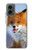 W0417 Fox Case Cover Custodia e Flip Case per Motorola Moto G 5G (2024)