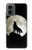 W1981 Wolf Howling at The Moon Case Cover Custodia e Flip Case per Motorola Moto G 5G (2024)