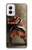 W0796 Japan Red Samurai Case Cover Custodia e Flip Case per Motorola Moto G Power 5G (2024)