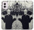 W1108 Skull Mask Man Protester Case Cover Custodia e Flip Case per Motorola Moto G Power 5G (2024)