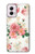 W1859 Rose Pattern Case Cover Custodia e Flip Case per Motorola Moto G Power 5G (2024)
