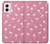 W2858 Pink Flamingo Pattern Case Cover Custodia e Flip Case per Motorola Moto G Power 5G (2024)