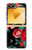 W3112 Rose Floral Pattern Black Case Cover Custodia e Flip Case per Samsung Galaxy Z Flip 6