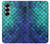 W3047 Green Mermaid Fish Scale Case Cover Custodia e Flip Case per Samsung Galaxy Z Fold 6