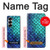W3047 Green Mermaid Fish Scale Case Cover Custodia e Flip Case per Samsung Galaxy Z Fold 6