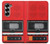 W3204 Red Cassette Recorder Graphic Case Cover Custodia e Flip Case per Samsung Galaxy Z Fold 6