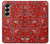 W3354 Red Classic Bandana Case Cover Custodia e Flip Case per Samsung Galaxy Z Fold 6