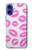 W2214 Pink Lips Kisses Case Cover Custodia e Flip Case per iPhone 16