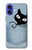 W2641 Pocket Black Cat Case Cover Custodia e Flip Case per iPhone 16