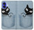 W2641 Pocket Black Cat Case Cover Custodia e Flip Case per iPhone 16