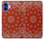 W3355 Bandana Red Pattern Case Cover Custodia e Flip Case per iPhone 16