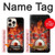 W1431 Skull Drum Fire Rock Case Cover Custodia e Flip Case per iPhone 16 pro
