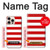 W2364 Red and White Striped Case Cover Custodia e Flip Case per iPhone 16 pro