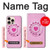 W2847 Pink Retro Rotary Phone Case Cover Custodia e Flip Case per iPhone 16 pro