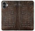 W2850 Brown Skin Alligator Graphic Printed Case Cover Custodia e Flip Case per iPhone 16 plus