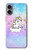 W3256 Cute Unicorn Cartoon Case Cover Custodia e Flip Case per iPhone 16 plus