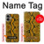 W3365 Yellow Python Skin Graphic Print Case Cover Custodia e Flip Case per iPhone 16 plus